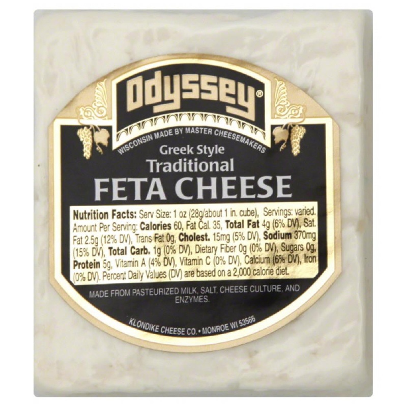 Odyssey Cheese, Chunk, Feta, Traditional 8 Oz