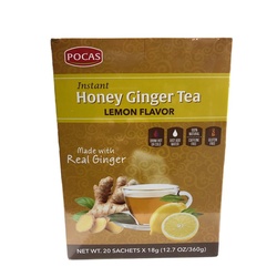 Pocas Natural Instant Honey Ginger Tea Lemon Flavor