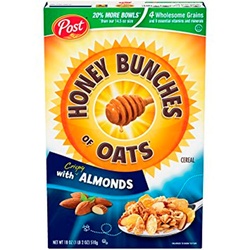Post Honey Bunches Of Oats With Almonds Cereal, 18 Oz