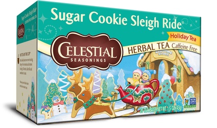 Celestial Seasonings Caffeine Free, Sugar Cookie Sleigh Ride, Holiday Tea, Bags Herbal Tea