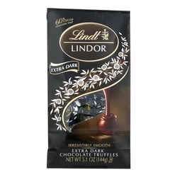 Lindt Lindor 60% Extra Dark Chocolate Candy Truffles, Bag, 5.1 Oz