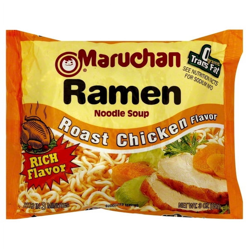 Maruchan Roast Chicken Flavor Ramen Noodle Soup 3 Oz. Bag