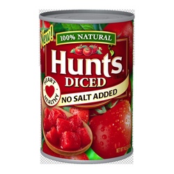 Hunt's 100% Natural No Salt Diced Tomatoes 14.5 Oz