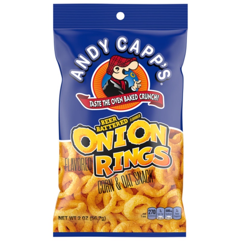 Andy Capp's Corn & Oat Snack, Beer Battered Flavored Onion Rings