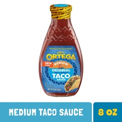 Ortega Taco Sauce, Original, Thick & Smooth, Medium 8 Oz