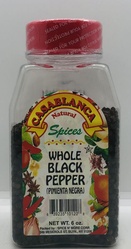 Casablanca Black Pepper Whole 6.00 Oz