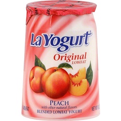 La Yogurt Lowfat, Blended, Original, Peach 6 Oz