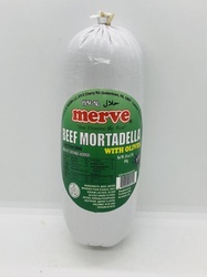 Merve Natural Halal Beef Mortadella White Olives