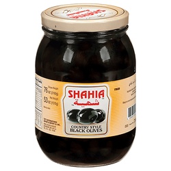 Shahia Black Olives, Country Style 53 Oz
