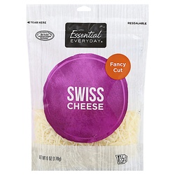 Essential Everyday Cheese, Swiss, Fancy Cut 6 Oz