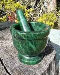 Natural Jade Mortar And Pestle