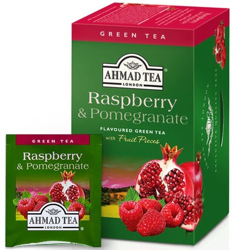 Ahmad Tea Green Raspberry & Pomegranate 20 Bags