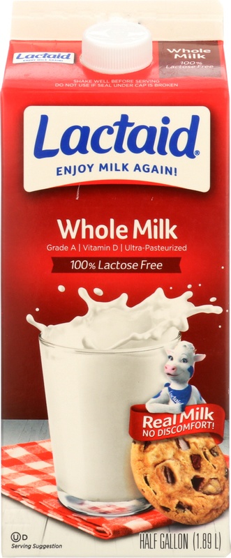 Lactaid Milk, Lactose Free, Whole 0.5 Lb