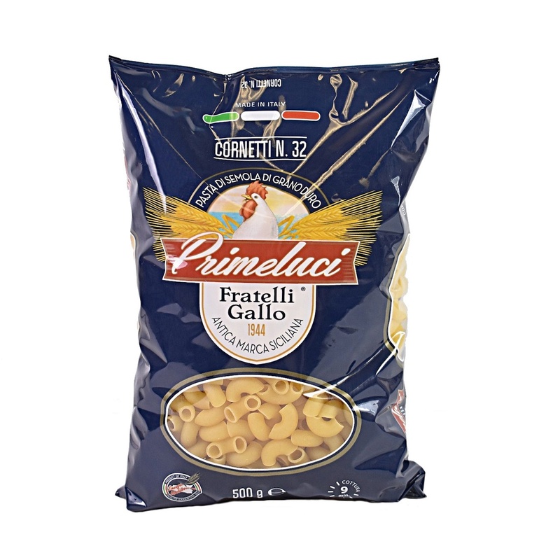 Primeluci Cornetti Elbow Pasta (No.32) 500g