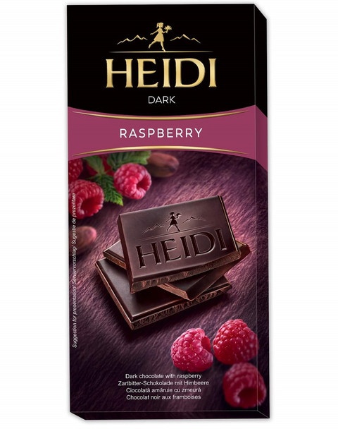 Heidi Chocolaterie Dark Chocolate Bars With Raspberry