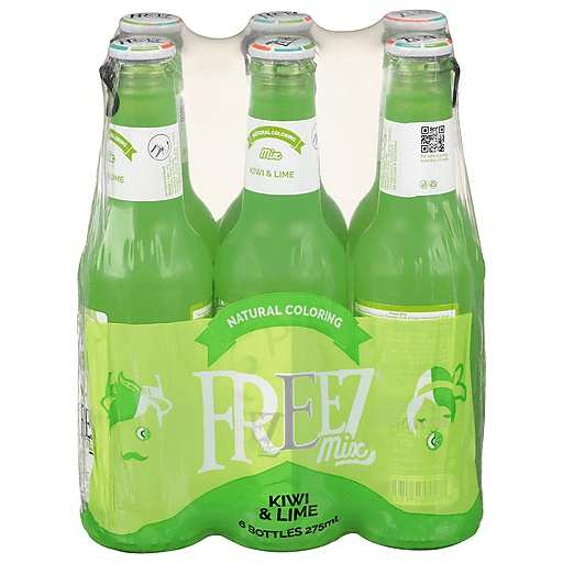 Freez Mix Kiwi & Lime Carbonated Drink 6 - 275 Ml Bottles