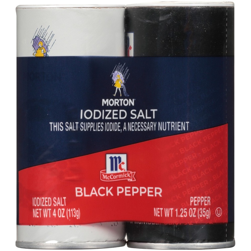 Morton McCormick Iodized Salt & Pepper Shakers