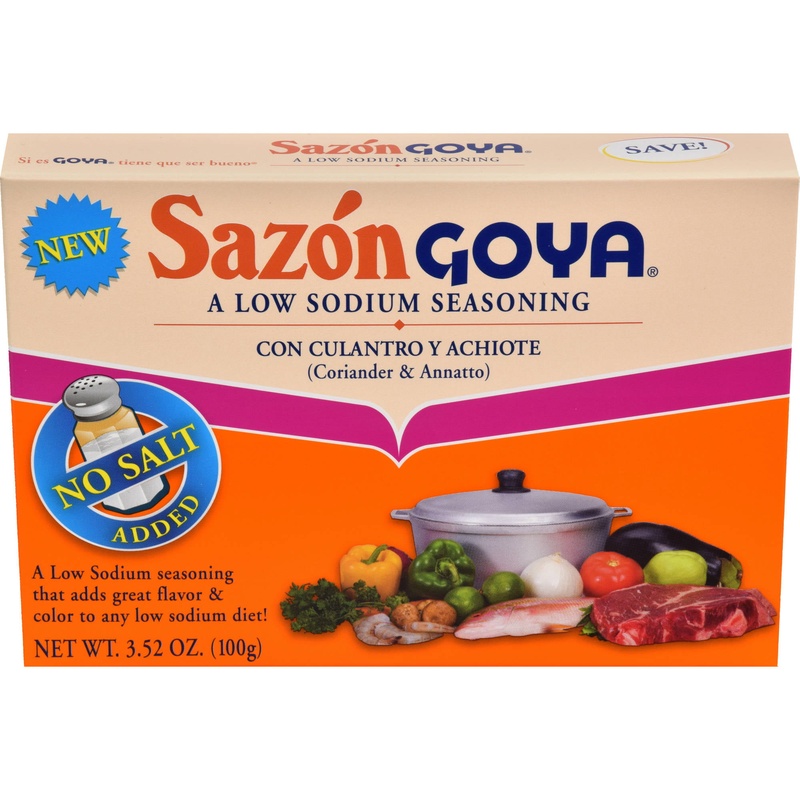 Sazon Goya Seasoning, Low Sodium, Coriander & Annatto