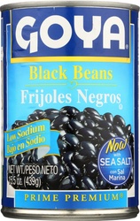 Goya Black Beans, Low Sodium 15.5 Oz