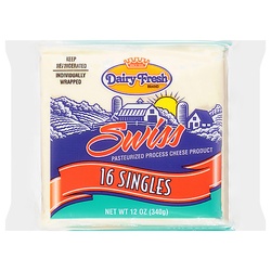 Dairy Fresh Cheese Product, Process, Pasteurized, Swiss
