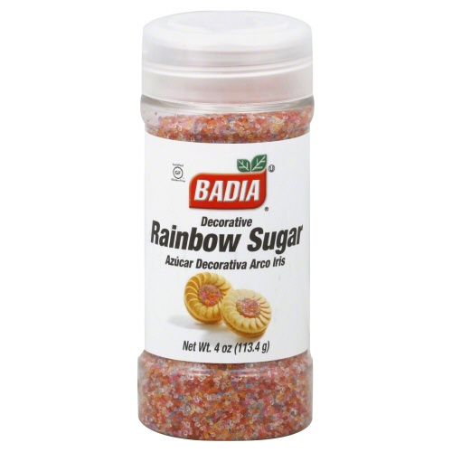 Badia Sugar, Rainbow, Decorative 4 Oz