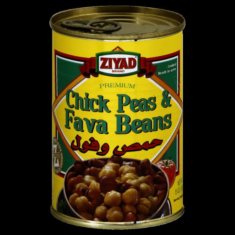Ziyad Chick Peas & Fava Beans, Premium 15 Oz