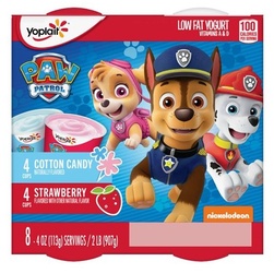 Yoplait Yogurt, Low Fat, Strawberry Banana, Raspberry