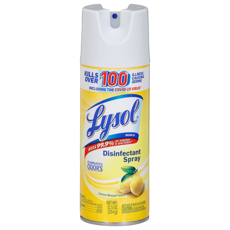 Lysol Brand III Lemon Breeze Scent Disinfectant Spray 12.5 Oz