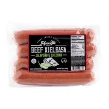 Sharifa Halal Beef Kielbasa JalapeÃ±o Cheddar