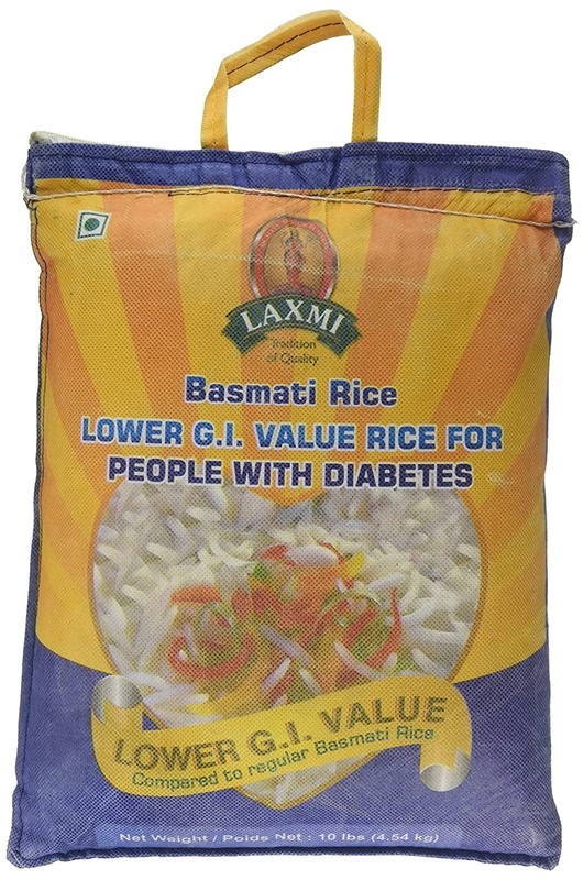 Laxmi Diabetic Friendly Basmati Rice With Lower G.I. Index Value 10 Pounds