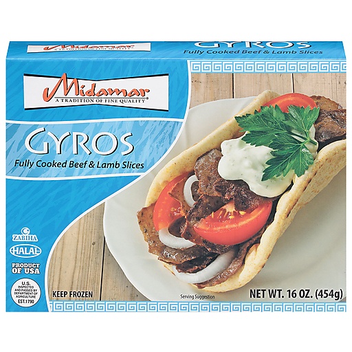 Midamar Gyros Sliced Halal 16oz