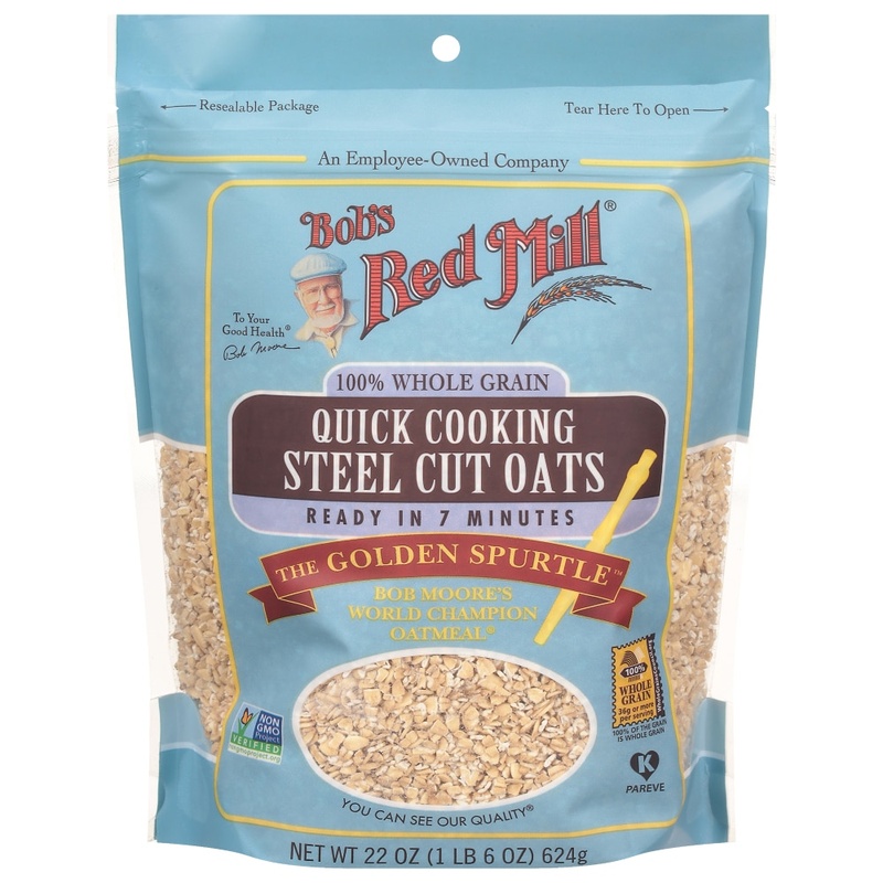 Bob's Red Mill Quick Cooking Steel Cut Oats Whole Grain 22 Oz