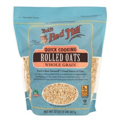 Bob's Red Mill Rolled Oats, Quick Cooking, Whole Grain 32 Oz