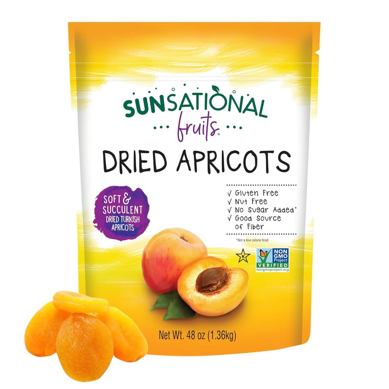 Sunsational Fruits Dried Apricots 48oz Bag