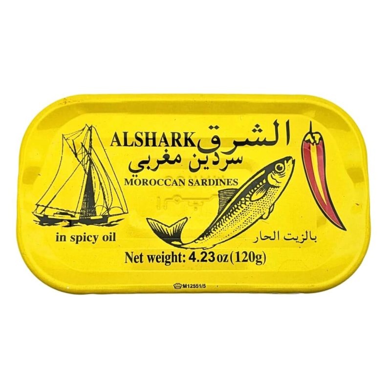 Alshark Hot Sardines In Vegetable Oil, Spicy, 4.3oz