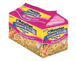 Maruchan Ramen Noodle Soup, Shrimp Flavor, Souper 6 Pack