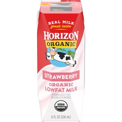 Horizon Organic Shelf-Stable 1% Low Fat Milk Boxes, Strawberry, 8 Oz