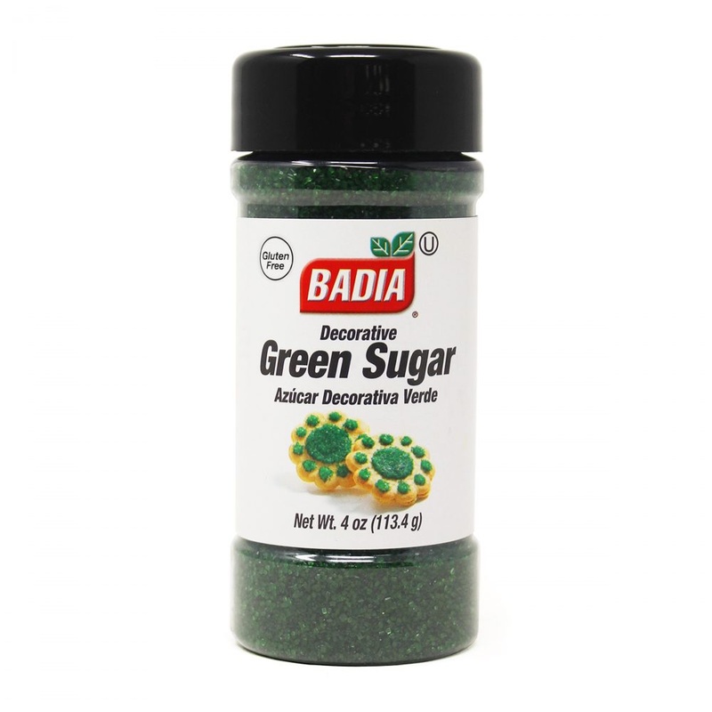 Badia Decorative Sugar, Green 4 Oz