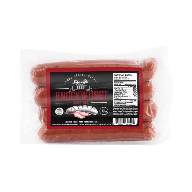 Sharifa Halal Beef Knockwurst