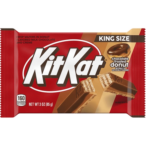 KitKat Chocolate Frosted Donut Flavored King Size, Candy Bar, 3 Oz