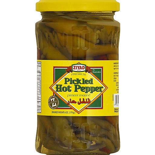 Ziyad Pepper, Pickled, Hot 6 Oz