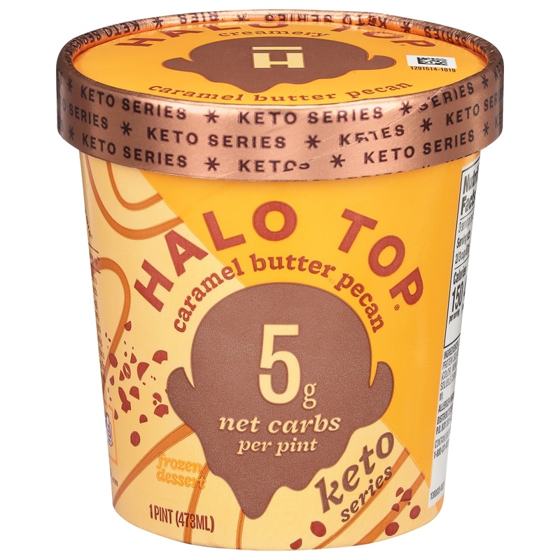Halo Top Keto Caramel Butter Pecan Frozen Dessert Pint, 16 Fl Oz