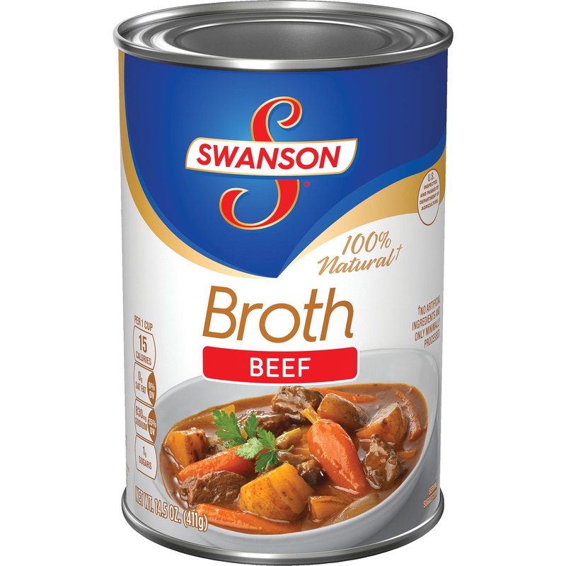 Swanson 100% Natural Beef Broth, Can, 14.5 Oz