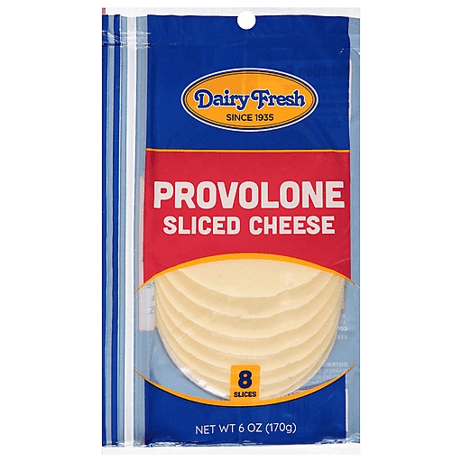 Dairy Fresh Provolone Sliced Cheese 8 Slices 6 Oz