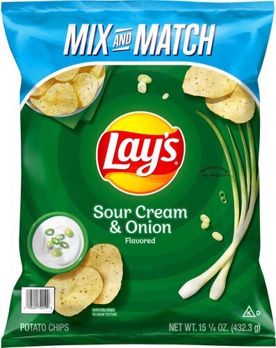 Lay's, Sour Cream & Onion Flavored, Potato Chips
