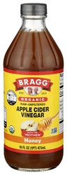 Bragg Apple Cider Vinegar, Organic, Honey 16 Fl Oz