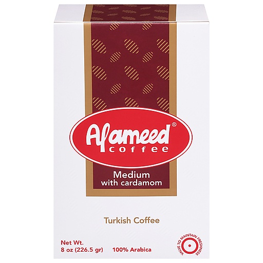 Al Ameed Medium Roast Ground Coffee With Cardamom 8 Oz