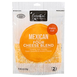 Essential Everyday Fancy Cut Mexican Style Four Cheese Blend 8 Oz