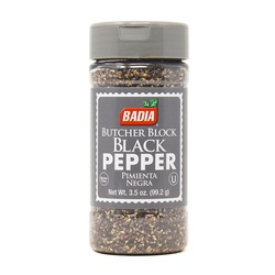 Badia Black Pepper, Butcher Block 3.5 Oz