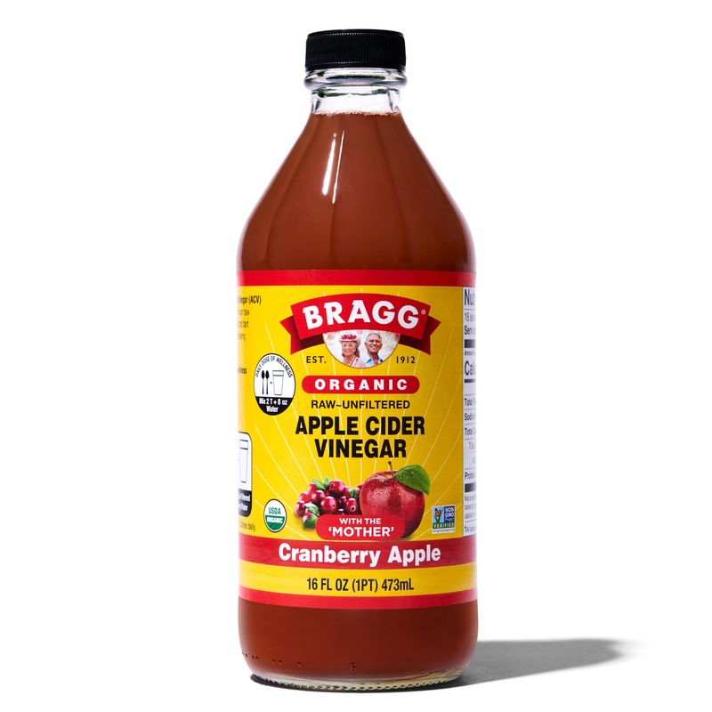 Bragg Organic Apple Cider Vinegar, Cranberry Apple, 16 Fl Oz (473 Ml)
